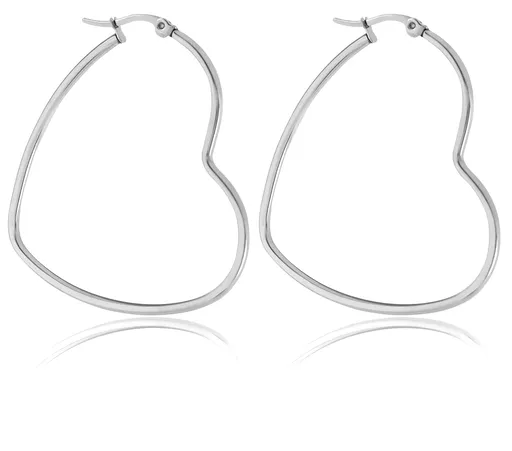 Troli Romantici cercei din oțel Inimi