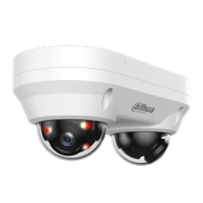 Camera dome IP Dahua IPC-HDBW2449F-AS-E2-IL-0280B, dual 4 MP, Smart Dual Light (IR 30m/WL 20m), AI WizSense, microfon, slot card, IP67/IK10