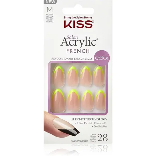KISS Acrylic French Color unghii artificiale Hype 28 buc