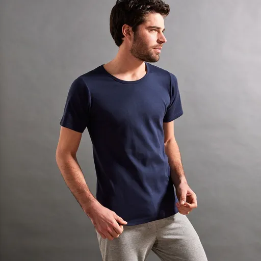 Set de 2 tricouri Thermoperle cu guler rotund și mâneci scurte, ușor călduroase