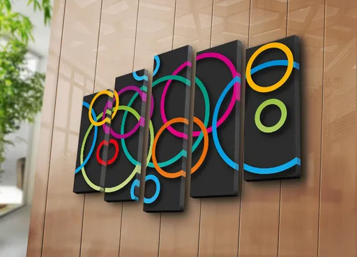 Tablou decorativ, 5PATK-225, 19 x 70 cm, Multicolor