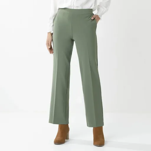 Pantaloni largi de culoare solidă