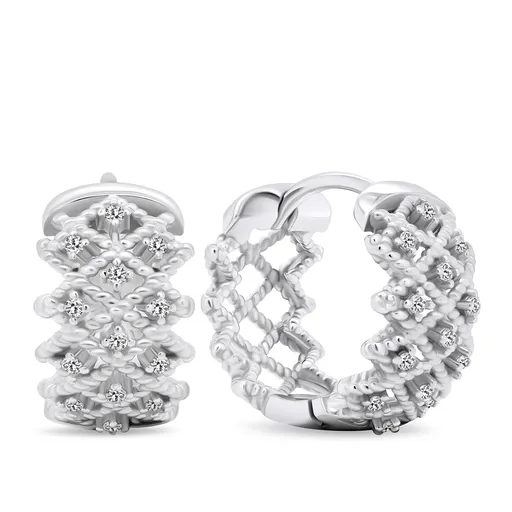 Brilio Silver Cercei originali din argint cu zirconii EA479W