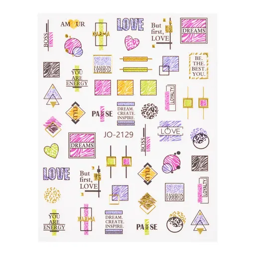 Abtibild unghii 3D JO-2129 Oranjollie