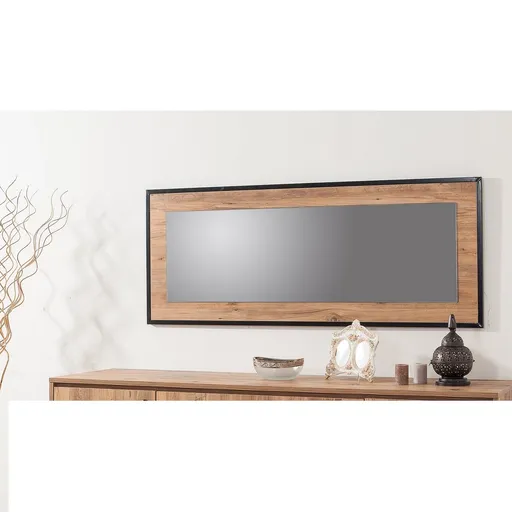 Oglinda decorativa Quantum Idea, Sapphire, 150x60 cm, natural/negru
