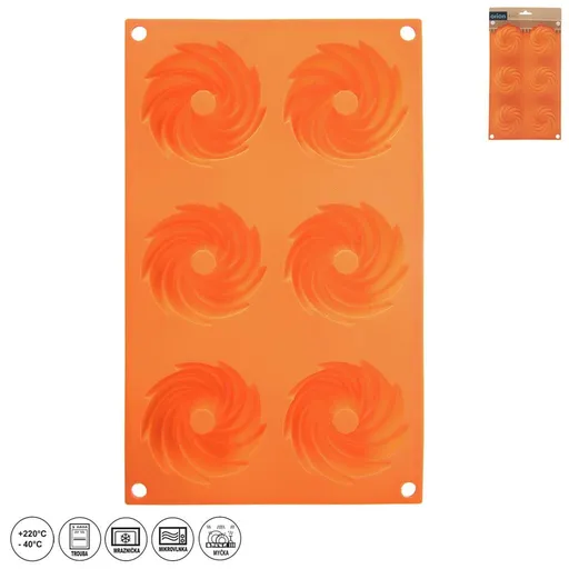 Formă din silicon pentru 6 prăjituri