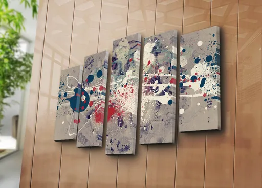 Tablou decorativ, 5PATK-215, 19 x 70 cm, Multicolor