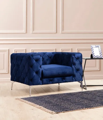 Fotoliu, Atelier del Sofa, 569HLN1127, Albastru navy
