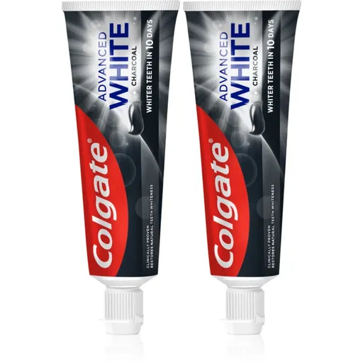 Colgate Advanced White Charcoal Pasta de dinti albire cu cărbune activ 2x75 ml