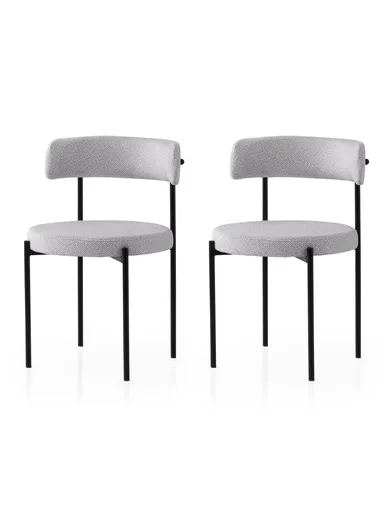 Set scaune 2 piese, Hanah Home, Gını, Gri inchis