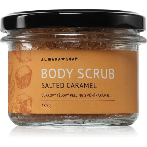 Almara Soap Body Scrub exfoliant de corp cu zahăr pentru celulită cu parfum Salted Caramel 180 g