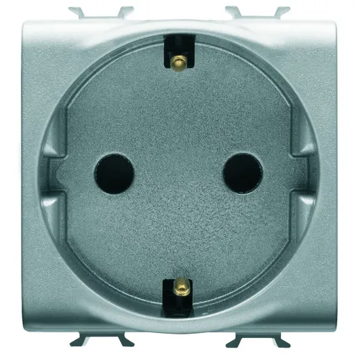 Priza schuko 2 module Gewiss Chorus GW14241, titan