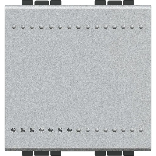 Intrerupator cu revenire (sonerie) 2 module 10A Living Light Bticino NT4005M2A, argintiu