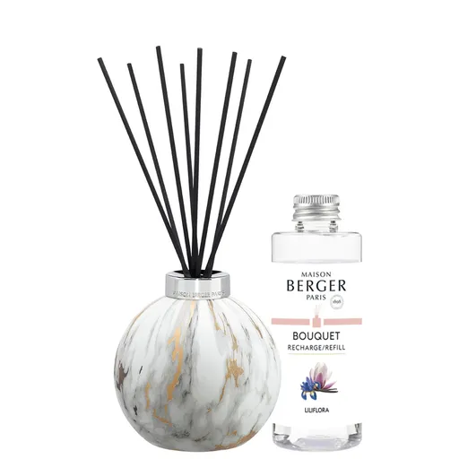 Maison Berger Paris Set cadou difuzor de aromă Marbrure White + reumplere Liliflora 180 ml