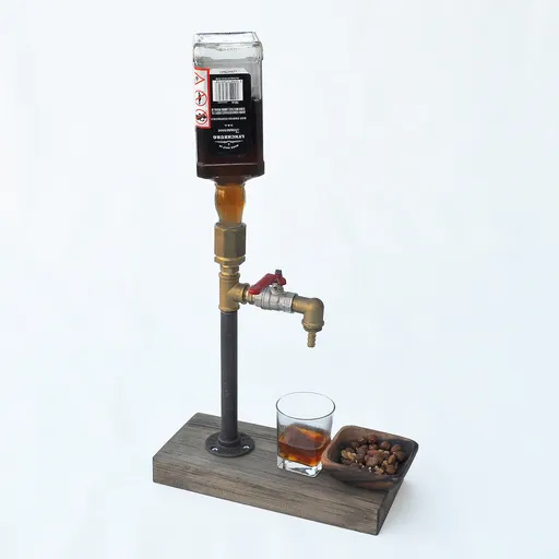 Dispenser bauturi, Hanah Home, Dsp003, 30x34x14 cm, Nuc / Aur