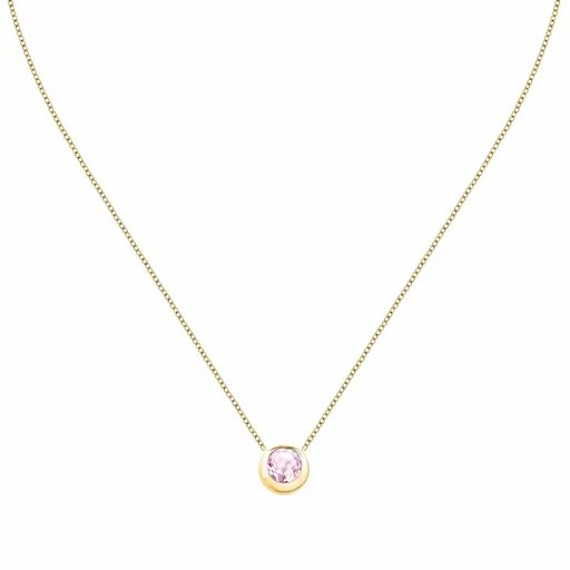 Morellato Fermecător colier placat cu aur cu cuarț roz Semipreziose SAXN04