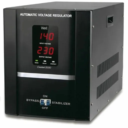 Stabilizator automat de tensiune Well Constant 3000VA/1800W cu servo motor Well AVR-SRV-CONSTANT3000-WL