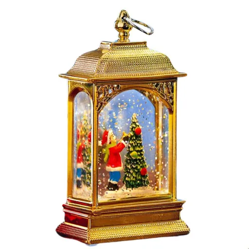 Lanternă de Crăciun cu sclipici