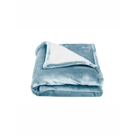Pătură cu două fețe din fleece și sherpa