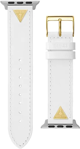 Guess Curea din piele pentru Apple Watch (38 - 41 mm) - White Triangle CS2006S2