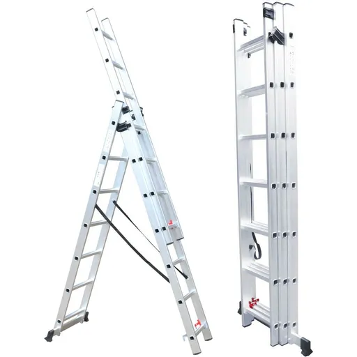 Fieldmann FZZ 4307 scară din trei părți, 3 x 7 trepte