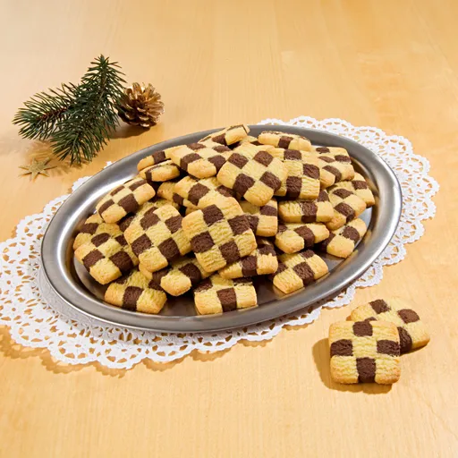 Biscuiți în formă de tablă de șah