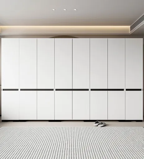 Dulap pentru haine, Hanah Home, Floransa 360, 360x210x52 cm, PAL, Alb / Antracit