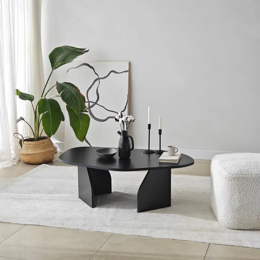 Masuta de cafea, Hanah Home, Rock, 100x35x60 cm, Negru