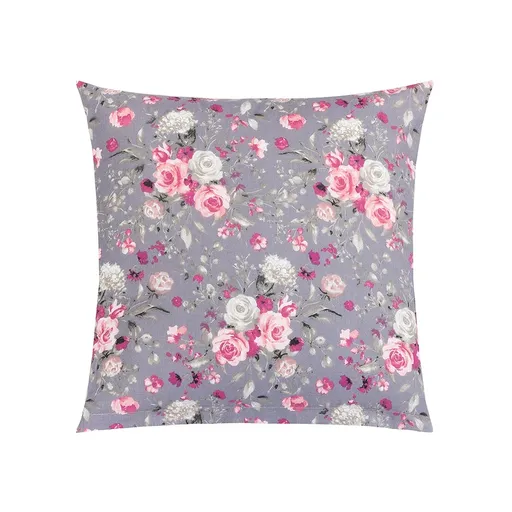 Bellatex Pernă Adéla Flori de trandafir roz, gri, 40 x 40 cm
