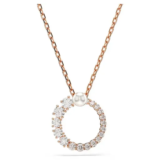 Swarovski Colier elegant bronz cu perlă de cristal și zirconii Matrix 5692265