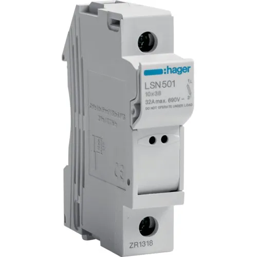 Separator port fuzibil 1P 32A 10x38, 690VAC Hager LSN501