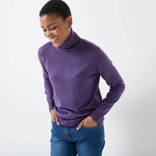 Pulover cu guler înalt, cașmir la atingere