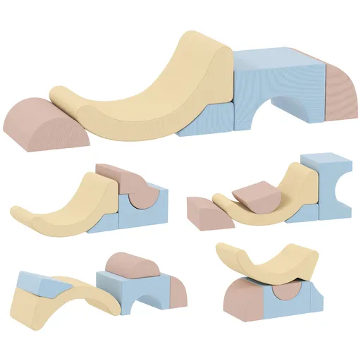 AIYAPLAY Set 5 Blocuri Moi pentru Copii 1.5-8 Ani Multicolor | Aosom Romania