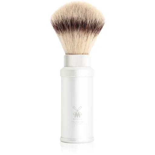 Mühle TRAVEL Silvertip Synthetic Pamatuf pentru barbierit White 1 buc