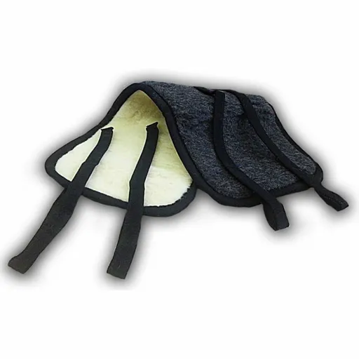 Centura abdominală reversibilă, din lână de oaie, gri închis