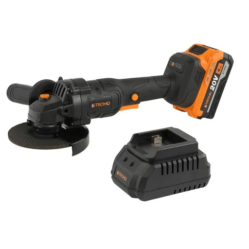 Polizor Unghiular pe Acumulator Stromo AGA216 4 Ah, 20 V, 7450 rot/min, Brushless