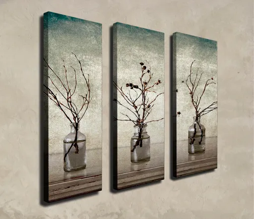 Tablou decorativ, CU12, Cadru: 100% LEMN (grosime: 3 cm), Multicolor