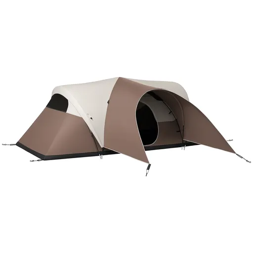 Outsunny Cort de camping pentru familie 5-6 persoane impermeabil, ușor, ventilat cu sac de transport, dim. 550L x 300l x 198H cm | Aosom Romania
