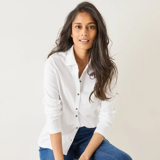 Cămașă din jerseu cu nasturi și mâneci lungi