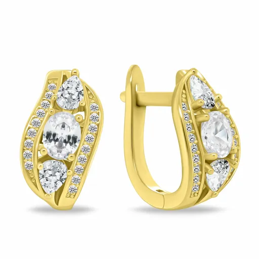 Brilio Silver Cercei de lux, placați cu aur, decorați cu zirconii strălucitoare EA1180Y