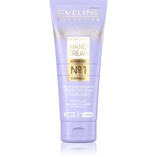 Eveline Cosmetics Extra Rich No 1. crema Intensiv Regeneratoare pentru maini si unghii 75 ml