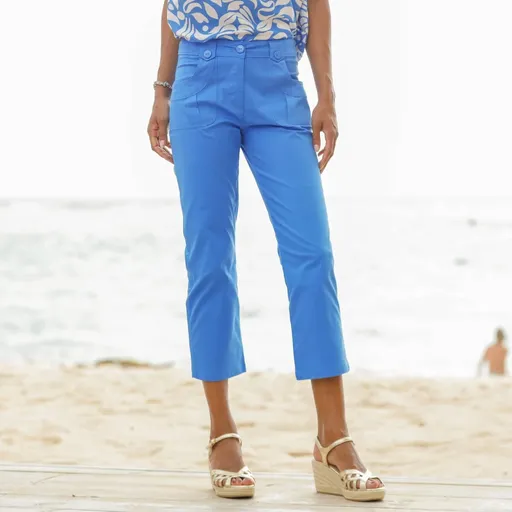 Pantaloni drepți extensibili 7/8