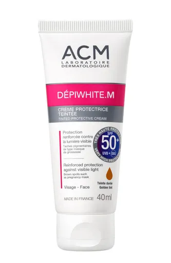 ACM Cremă de protecție SPF 50+ Dépiwhite M (Tinted Protective Cream) 40 ml