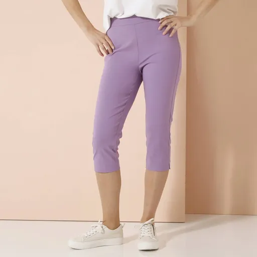 Pantaloni 3/4 cu talie înaltă