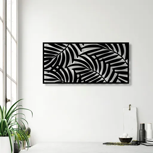 Decoratiune de perete, Decorative Panel 4, 100 x 48 cm, Negru