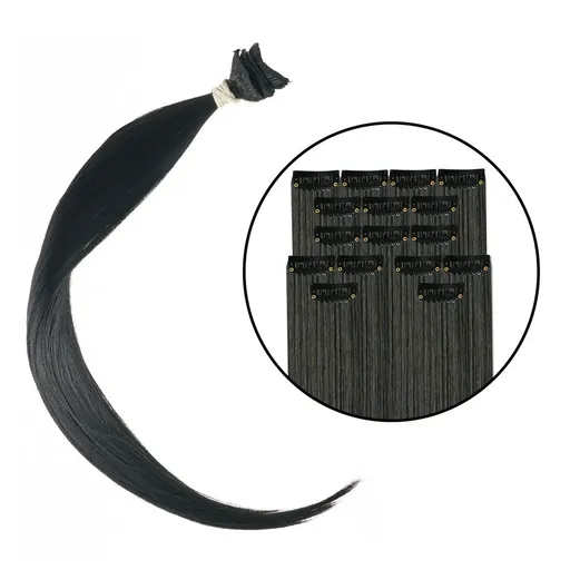 Extensii de Par Brunet nr. X86 1 cu Clips (Coafat/Ondulat)