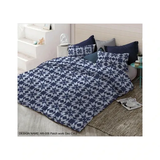 Lenjerie de pat din bumbac Patchwork, 140 x 200 cm, 70 x 90 cm