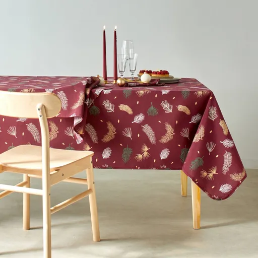 Față de masă cu imprimeu de crenguțe aurii