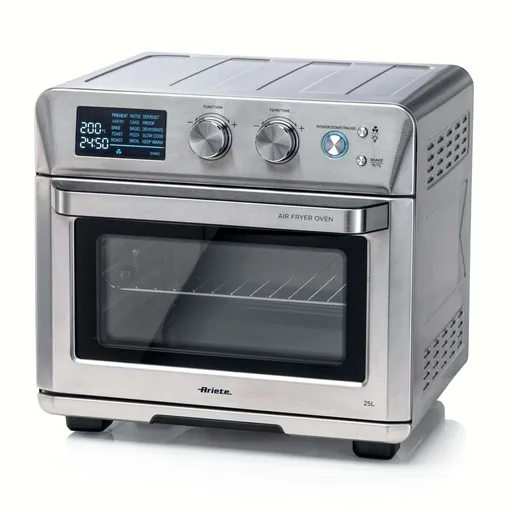 Friteuza cuptor cu aer cald Ariete 4629/11, 1700W, 25 L, 15 programe, Pana la 230°C, Afisaj digital, Cos rotativ, Inox