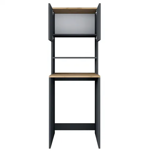 Dulap masina de spalat, Hanah Home, KD101, 65x183.6x60 cm, Nuc / Antracit